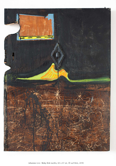 Johannes Lotz  Moby Dick nachts, 63 x 47 cm, l auf Holz, 2010 